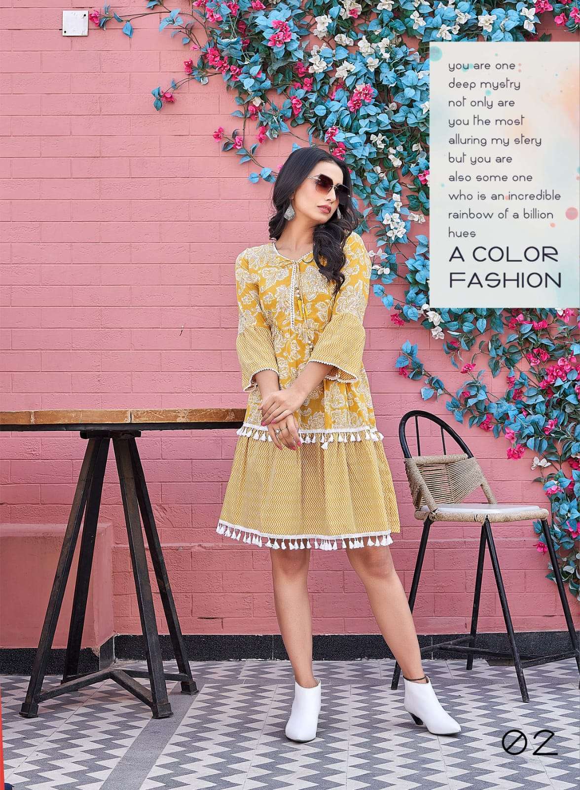fusion by tips and tops fancy look designer shorts kurtis latest catalogue collection surat