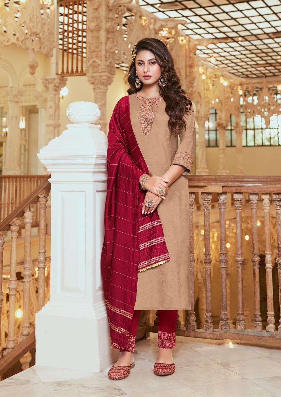 Three Piece Pranjal Readymade Pant Style Suits