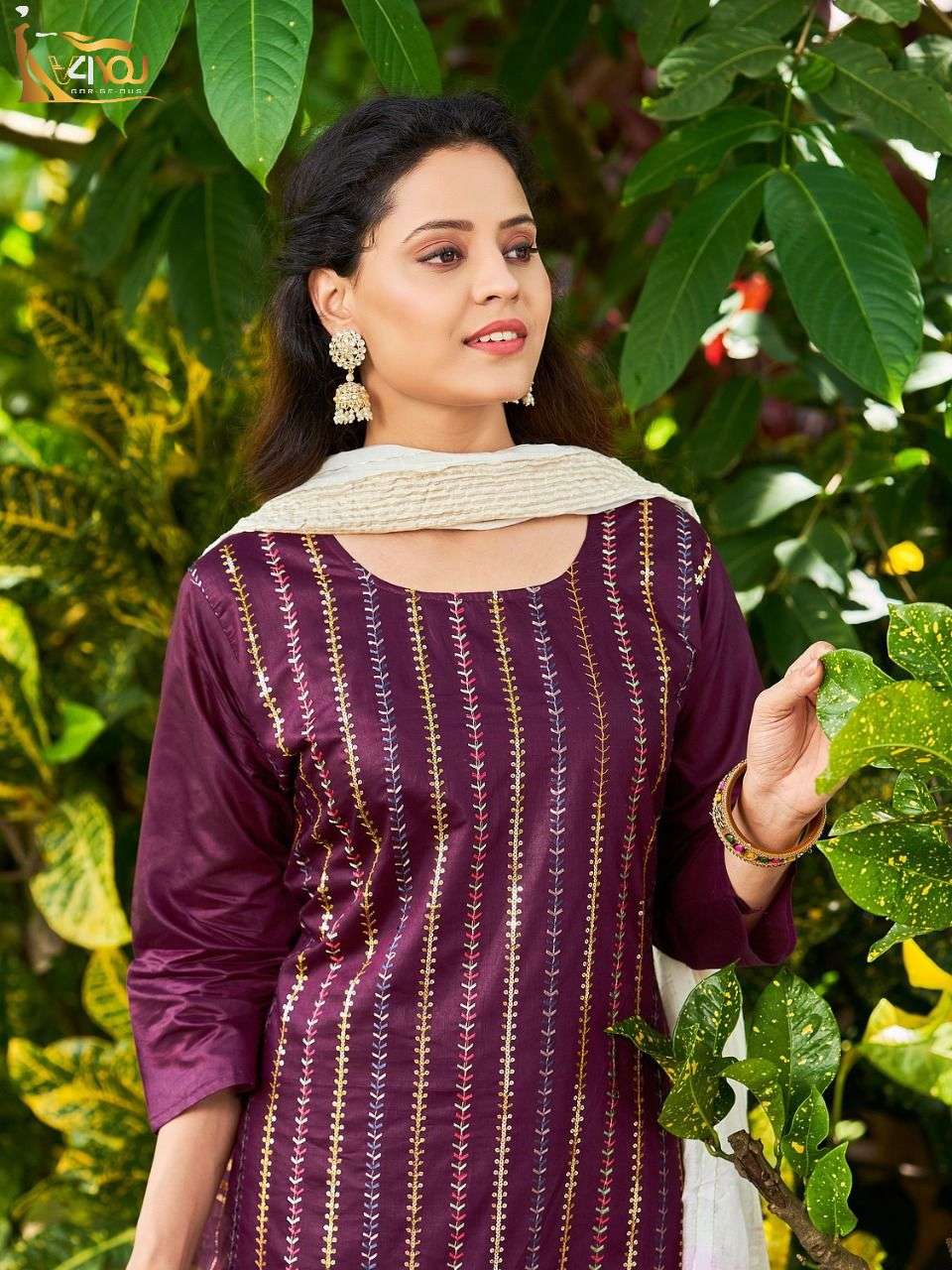 natashaa vol-3 by v4you stylish look designer kurtis catalogue manufacturer surat 