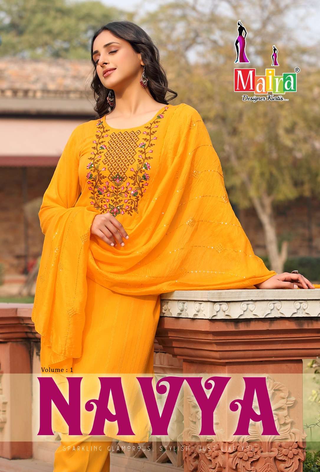 navya vol-1 by maira designer fancy look designer kurtis catalogue wholesaler surat 