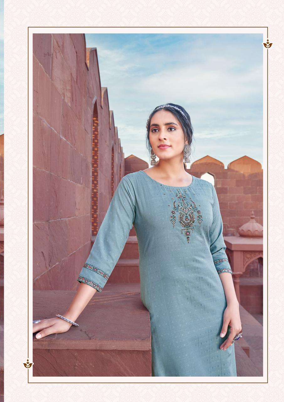 rosie vol-2 by keeloo viscose dobby kurtis catalogue wholesale price surat 