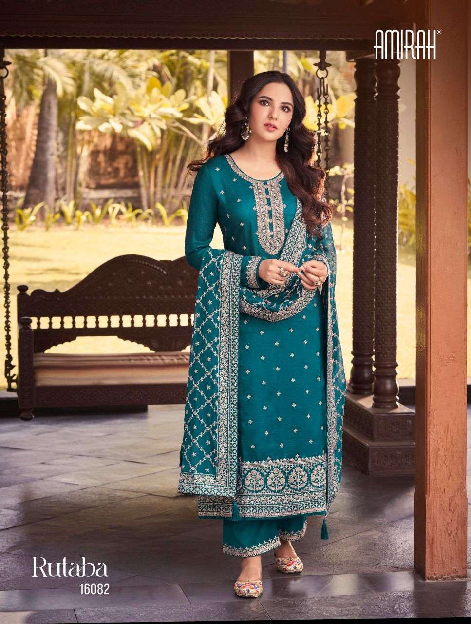 rutaba by amirah stylish look designer party wear salwar suits catalogue wholesaler surat 