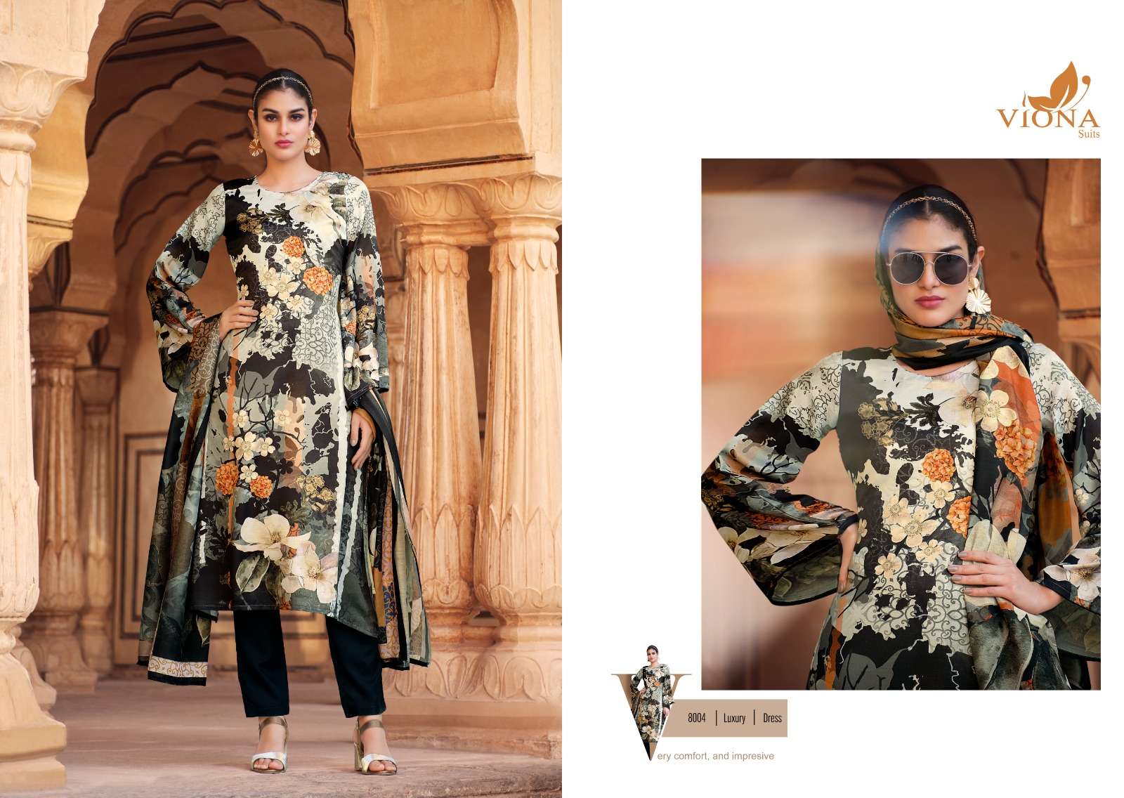 shazia by viona suits digital printed designer salwar kameez catalogue design 2023 