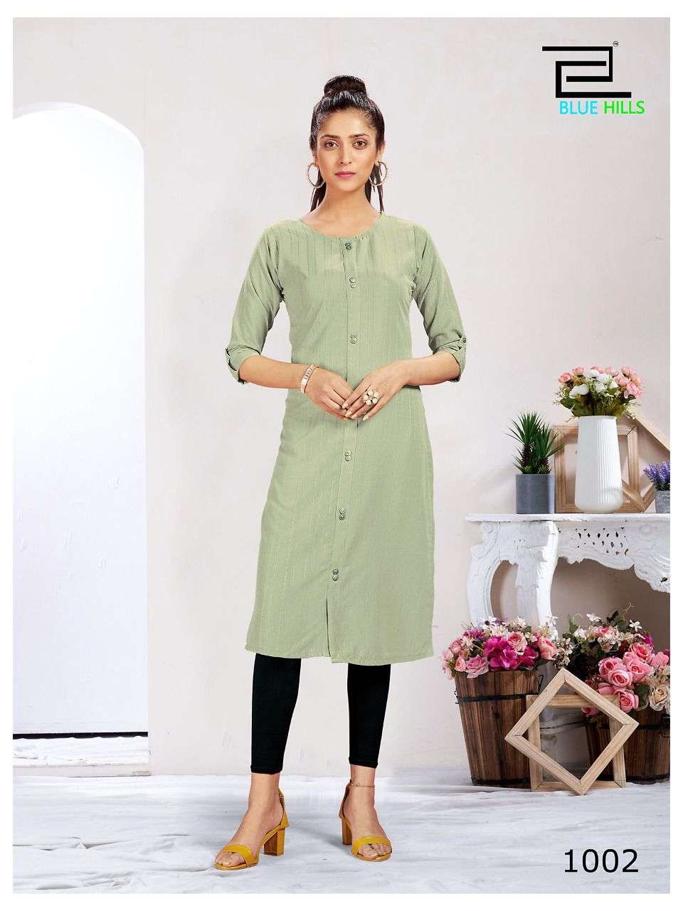 Anju Fabrics Insta Girl Premium Fancy Rayon Kurti Pant Dupatta Set Designs  Collection in surat