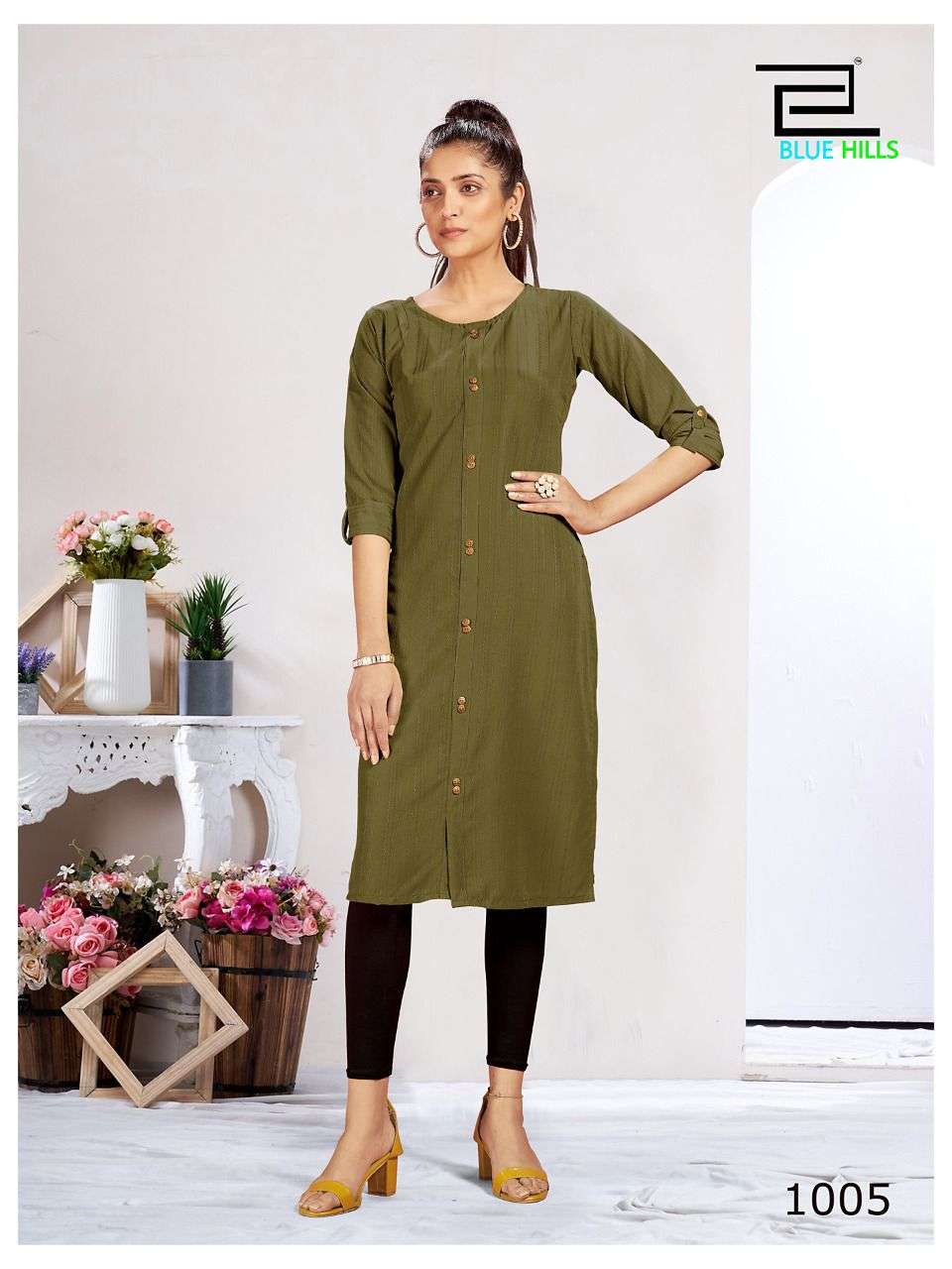 vintage by bluehills dobby pattern fabric only kurtis latest