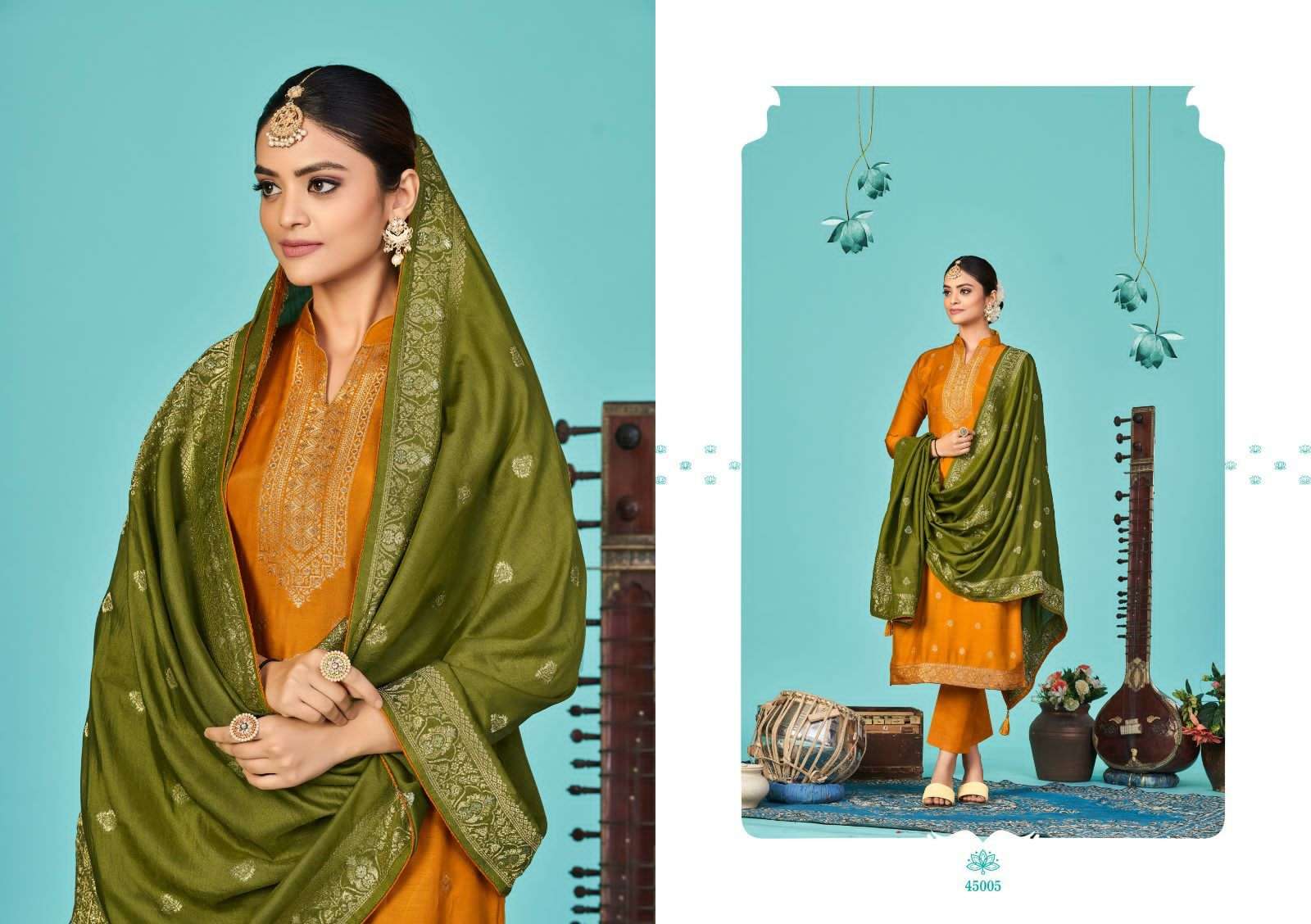 zulfat vol-2 by nishant fashion stylish designer top with bottom and dupatta latest catalogue
