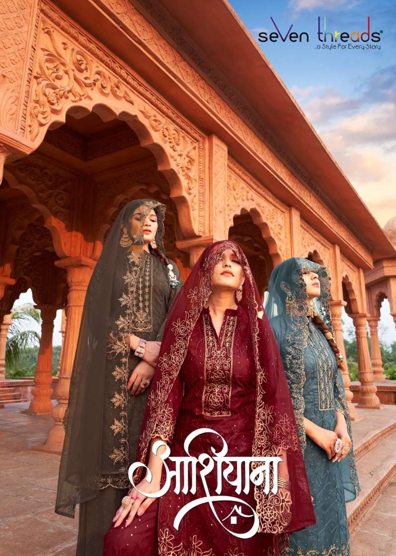 aashiyana by seven threads party wear kurtis catalogue online dealer surat 