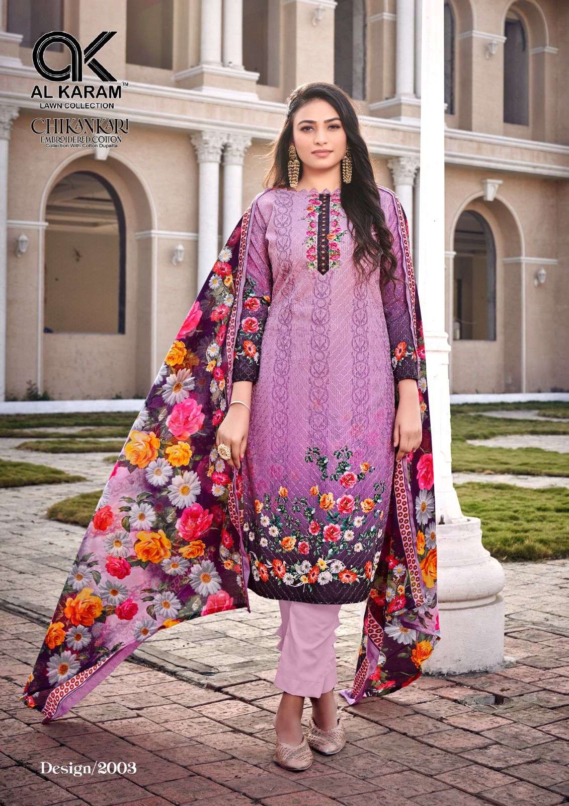 chikankari vol 2 by al karam fancy designer dress material