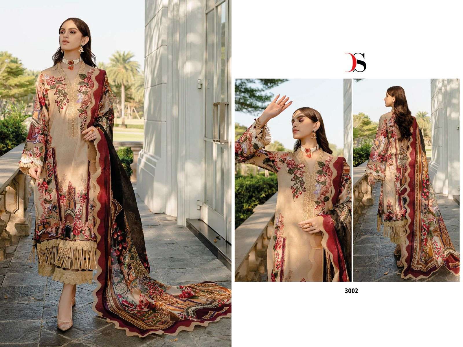 cotton dress material with chiffon dupatta online