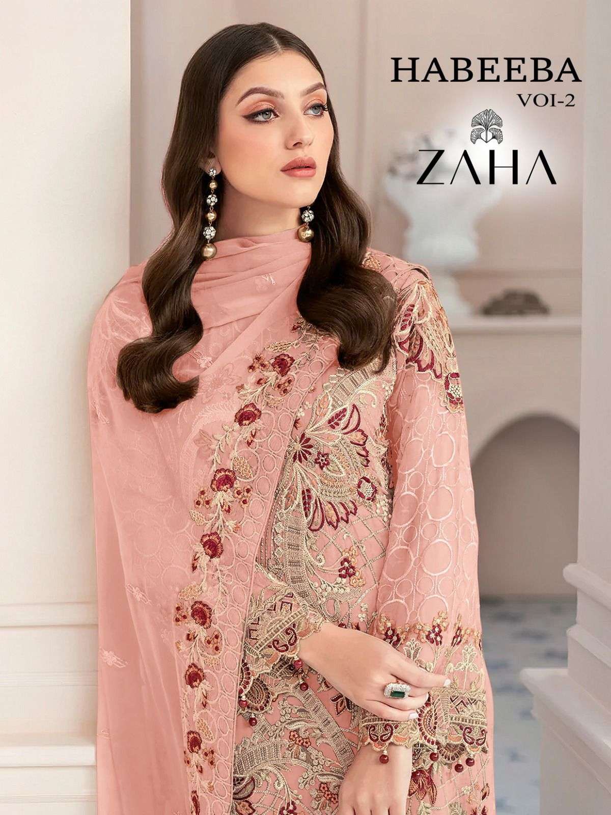 habeeba vol 2 by zaha fancy look designer pakistani suits