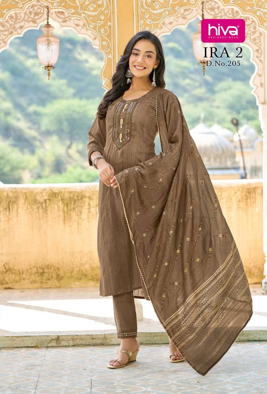 ira vol-2 by hiva stylish look designer kurtis catalogue exporter surat 