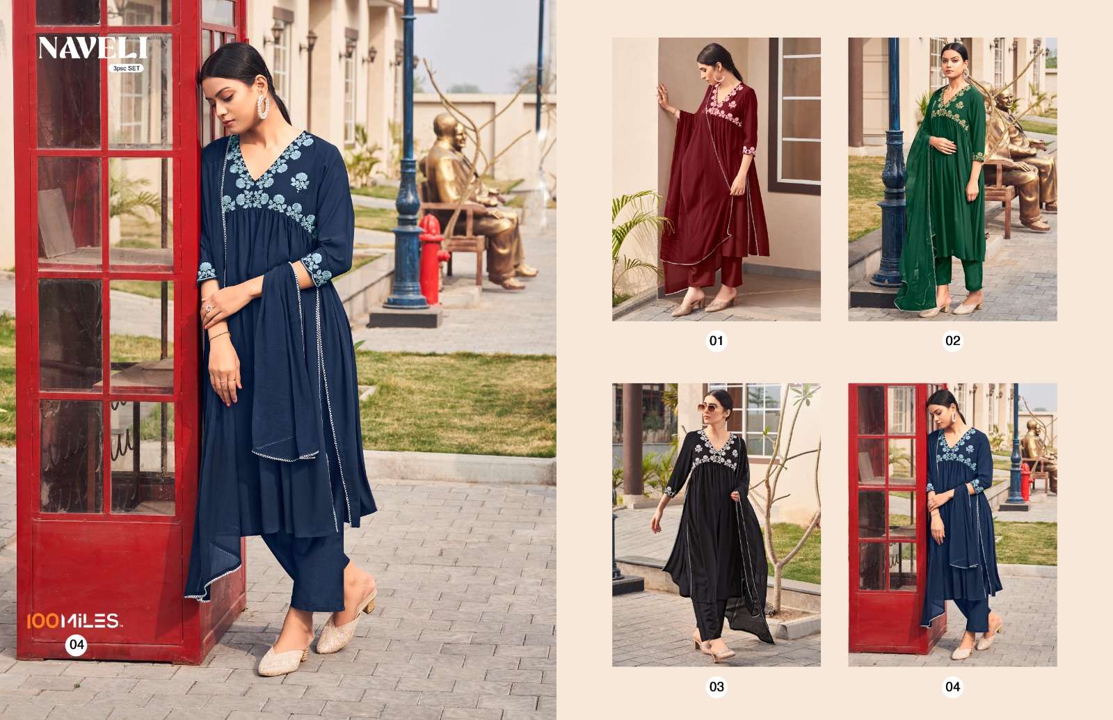 naveli by 100 miles stylish designer kurtis catalogue online supplier surat