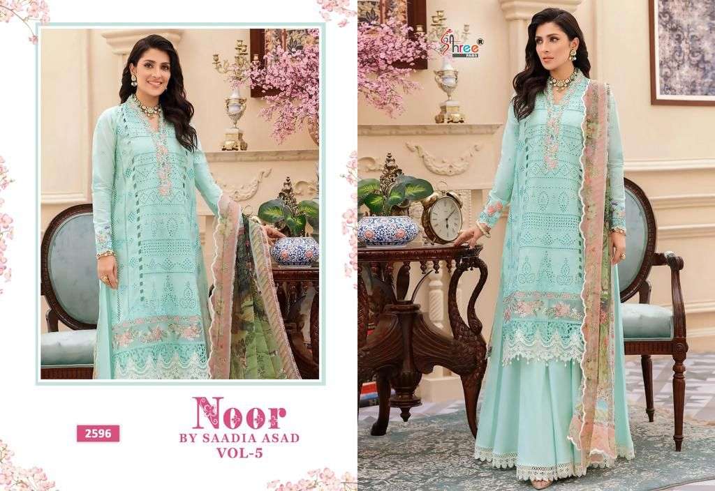 noor by saadia asad vol-5 by shree fabs unstich designer salwar kameez catalogue online dealer surat