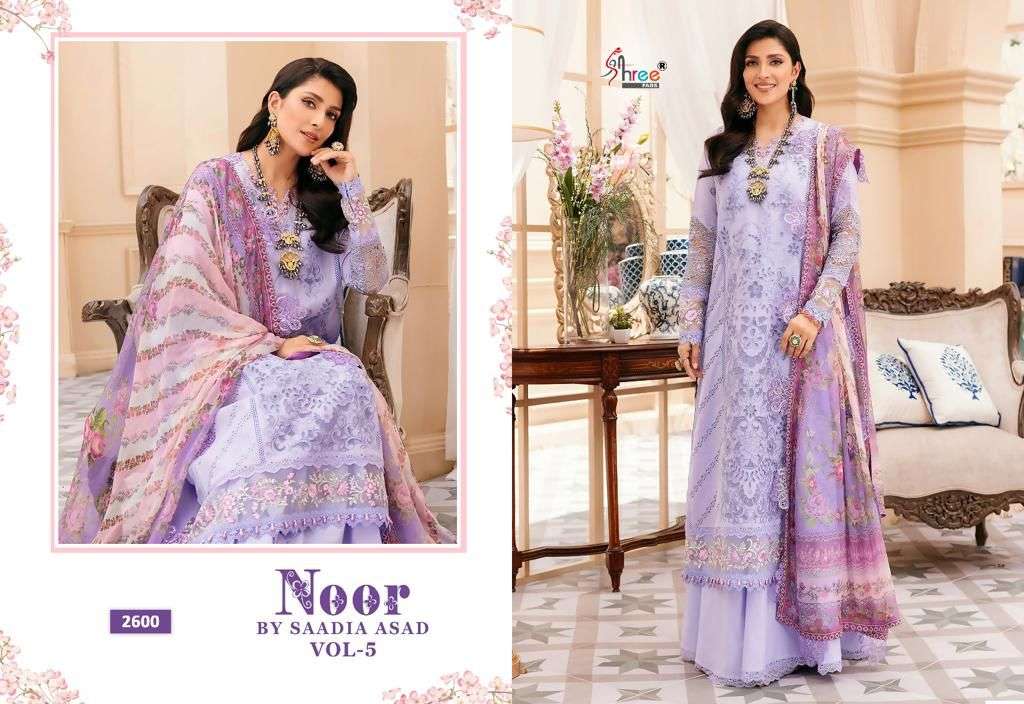 noor by saadia asad vol-5 by shree fabs unstich designer salwar kameez catalogue online dealer surat