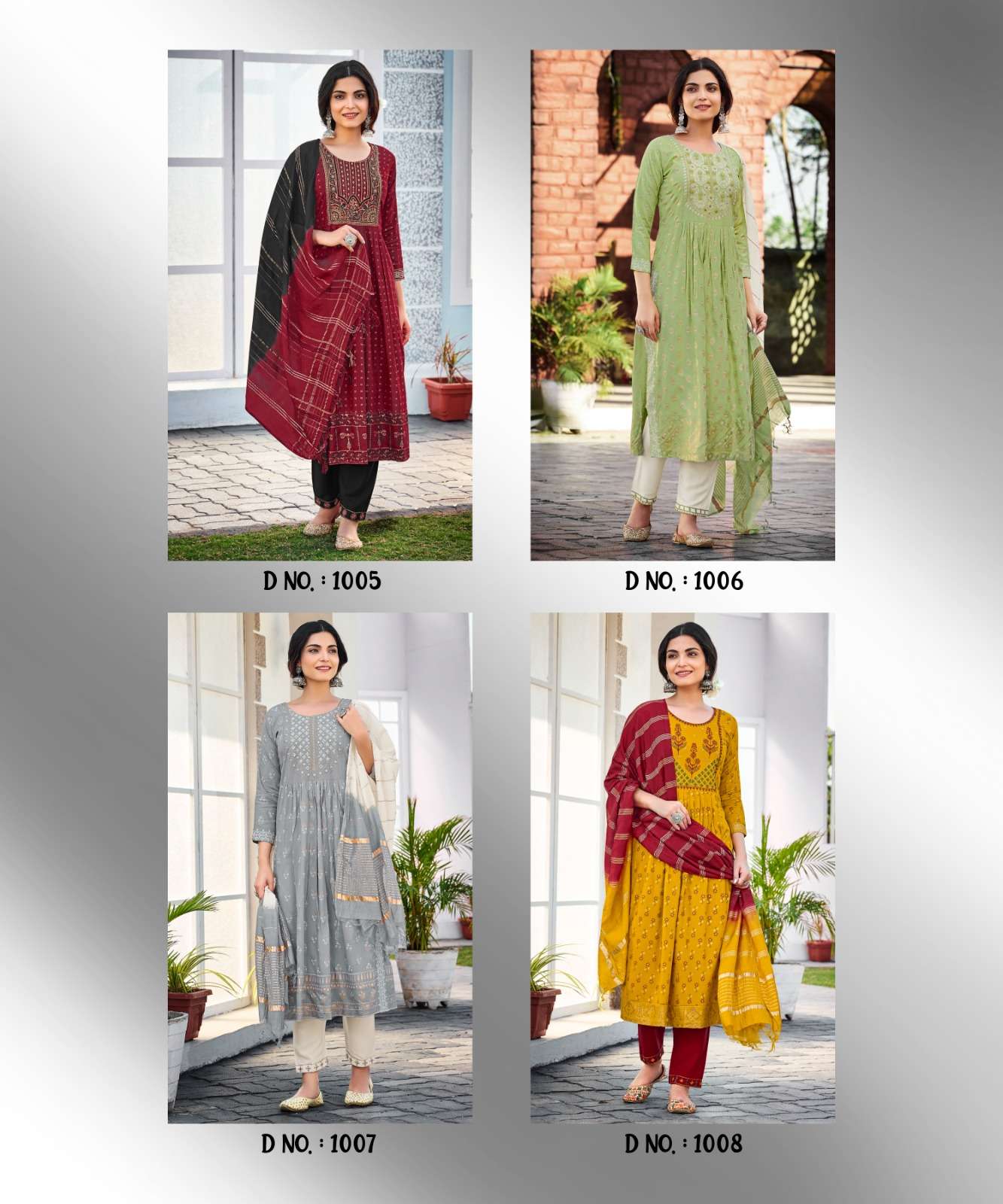 rangmanch vol-2 by rangjyot stylish look designer kurtis catalogue manufacturer surat