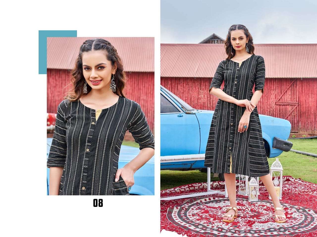 smita by kinti fashion trendy designer long kurtis catalogue surat