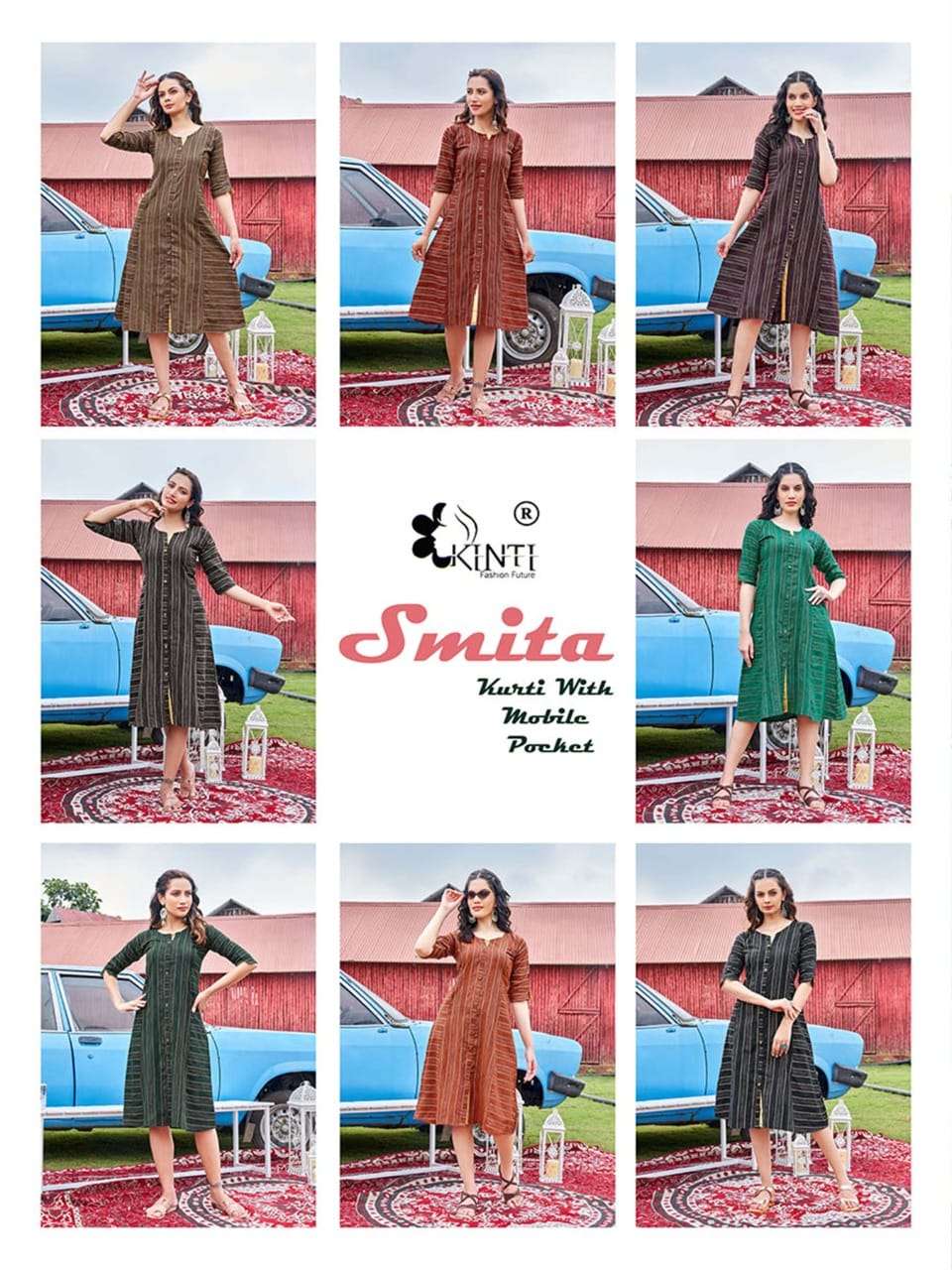 smita by kinti fashion trendy designer long kurtis catalogue surat