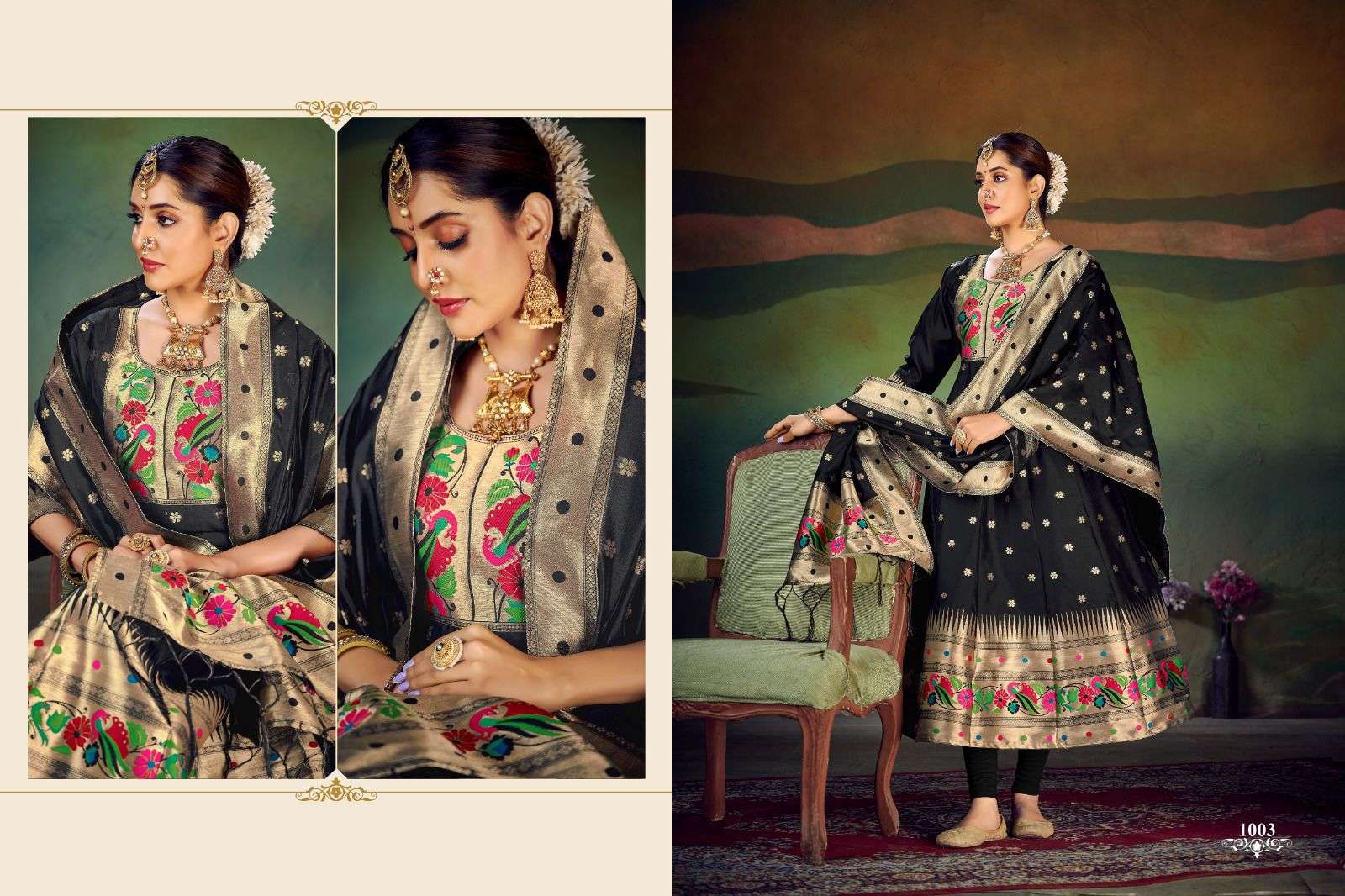 star paithni gown by smit creation trendy designer gown with dupatta latest catalogue surat 