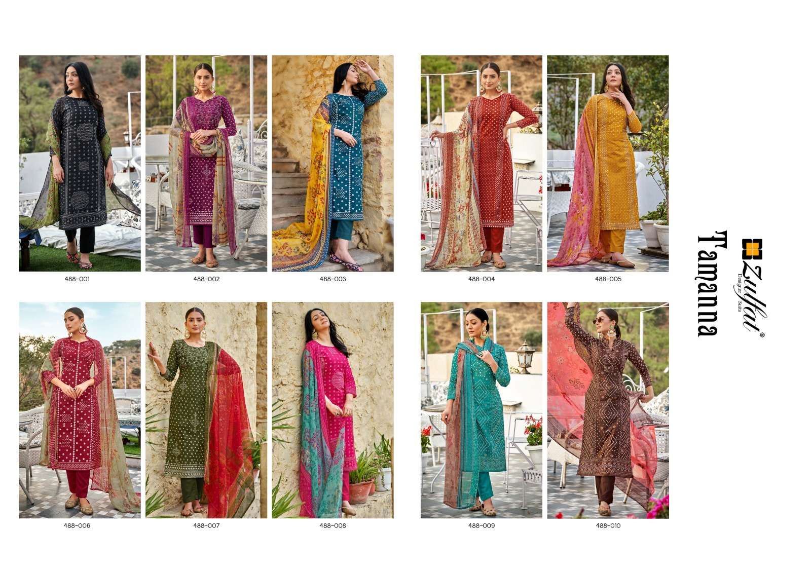  tamanna by zulfat designer suits trendy designer salwar kameez catalogue manufacturer surat