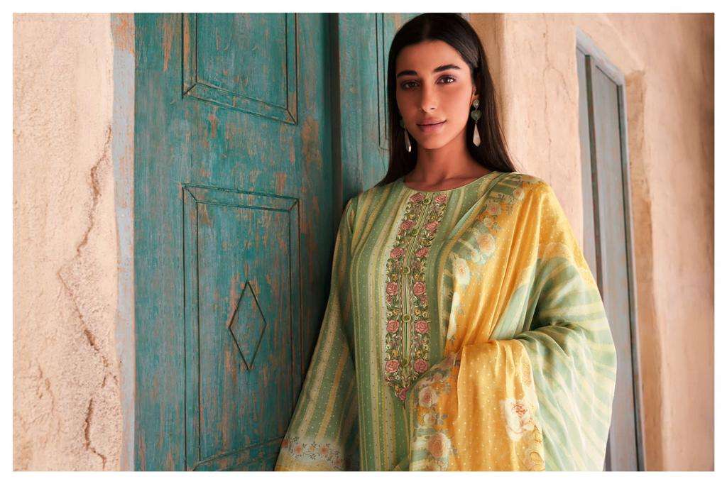 vintage catalogue by varsha fashion linen digital printed fancy designer wear dress material collection surat