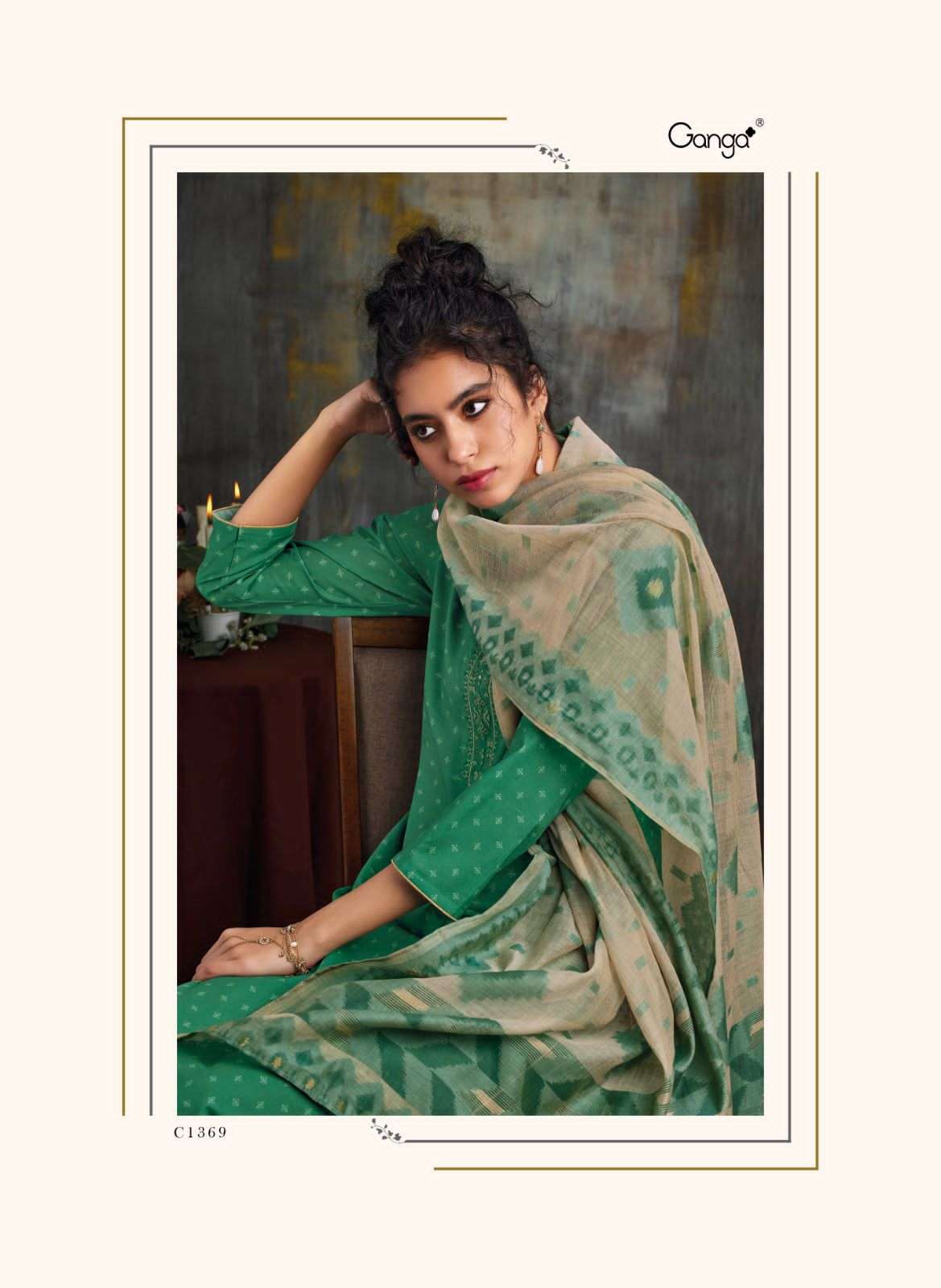 zehra by ganga premium cotton designer salwar kameez catalogue manufacturer surat 