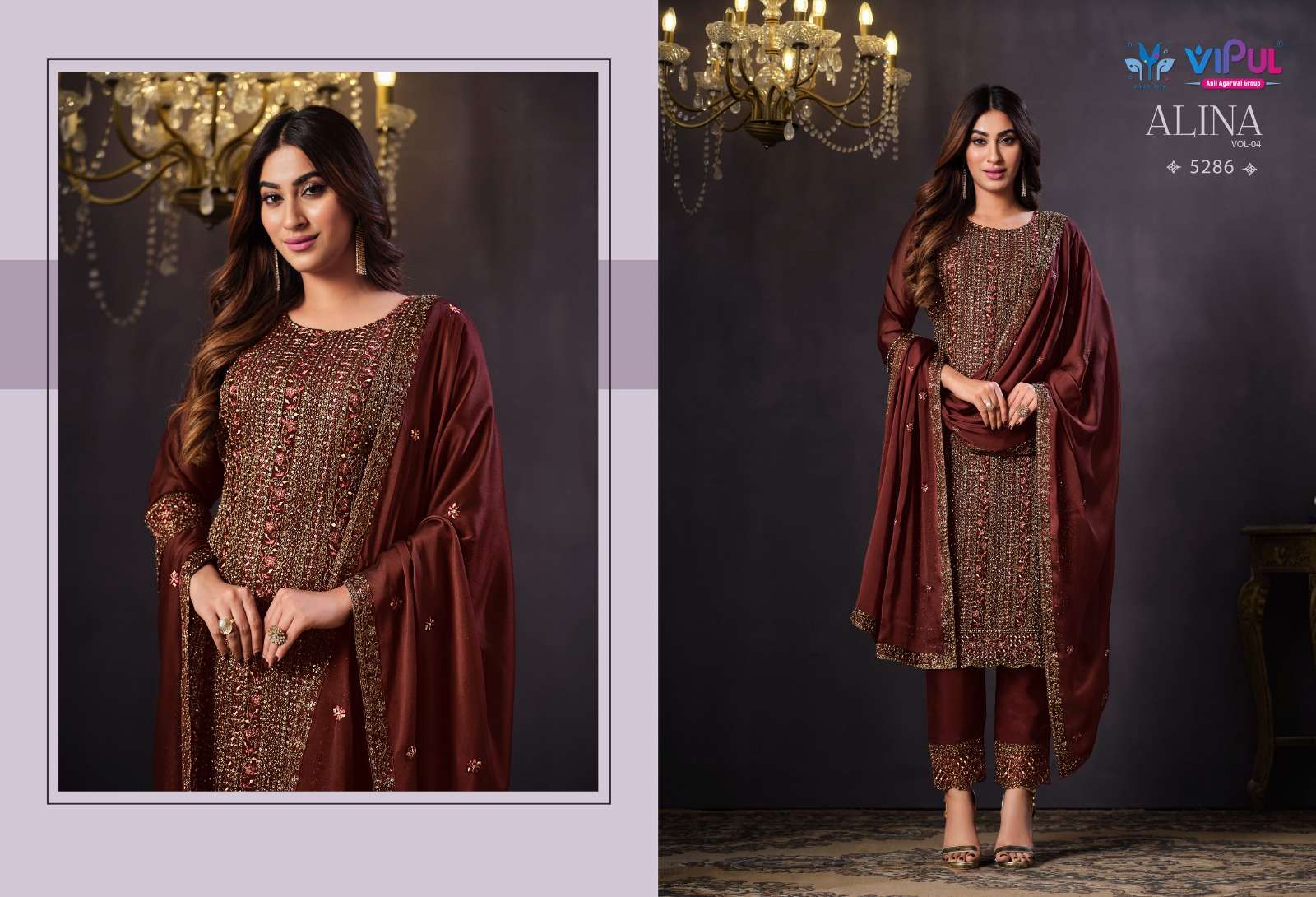 alina vol-4 by vipul fashion function special designer salwar suits latest catalogue design 2023