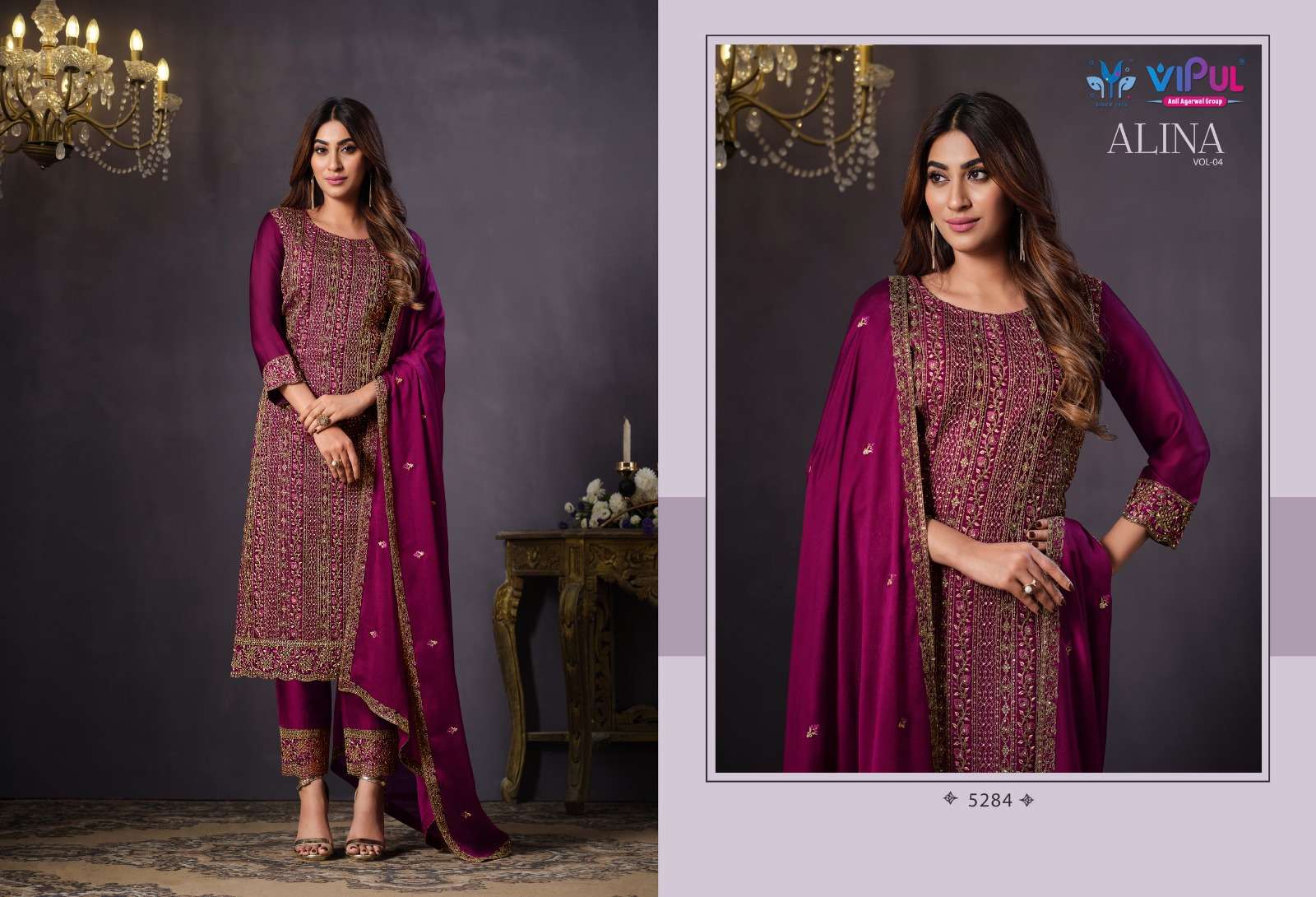 alina vol-4 by vipul fashion function special designer salwar suits latest catalogue design 2023