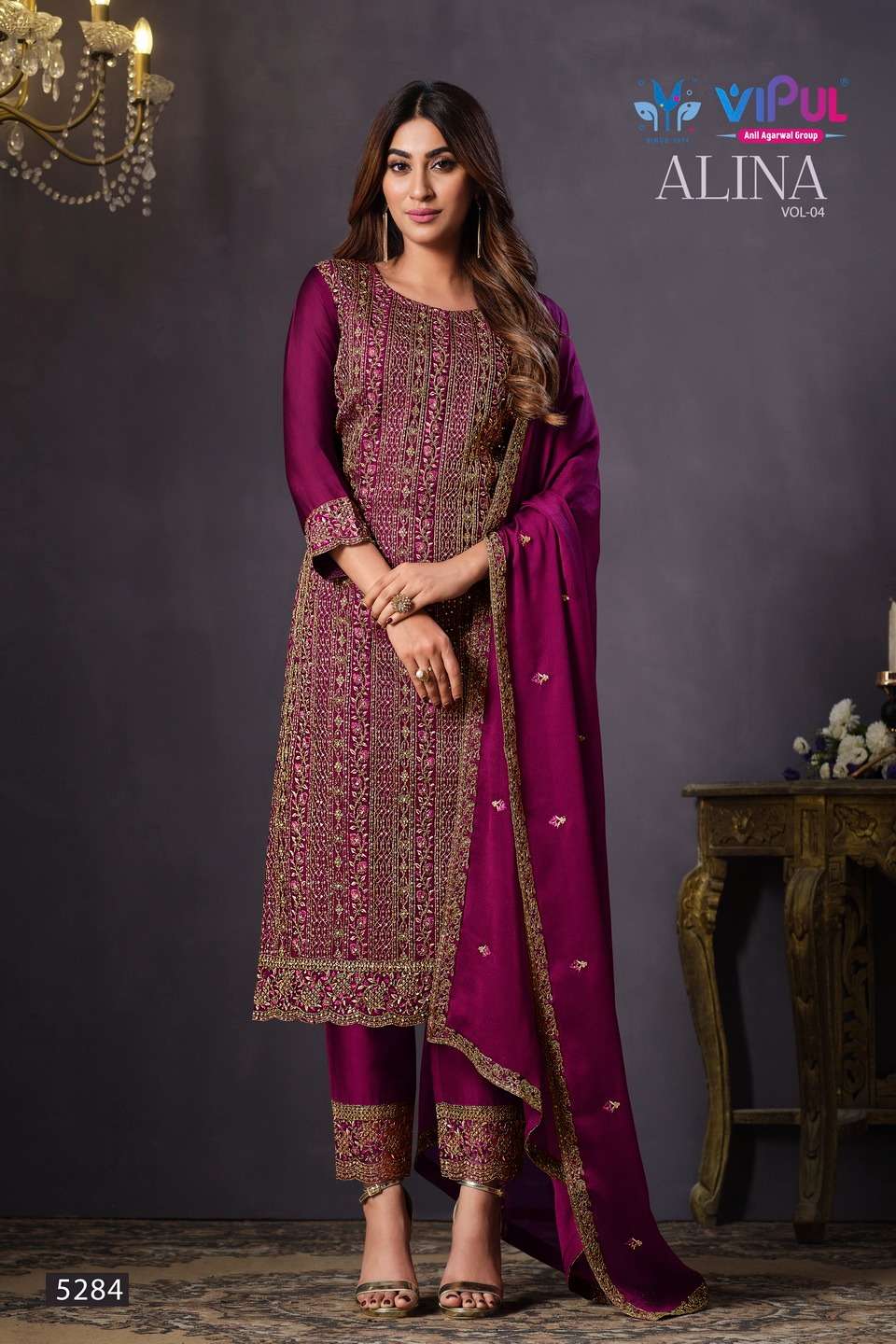 alina vol-4 by vipul fashion function special designer salwar suits latest catalogue design 2023