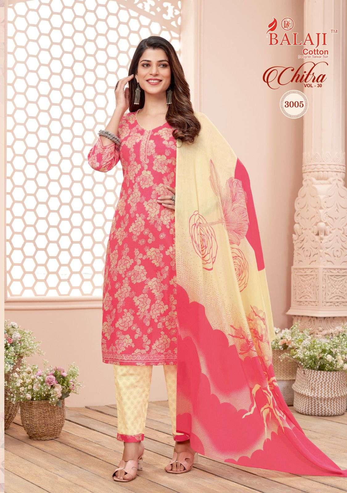 Balaji cotton churidar materials top