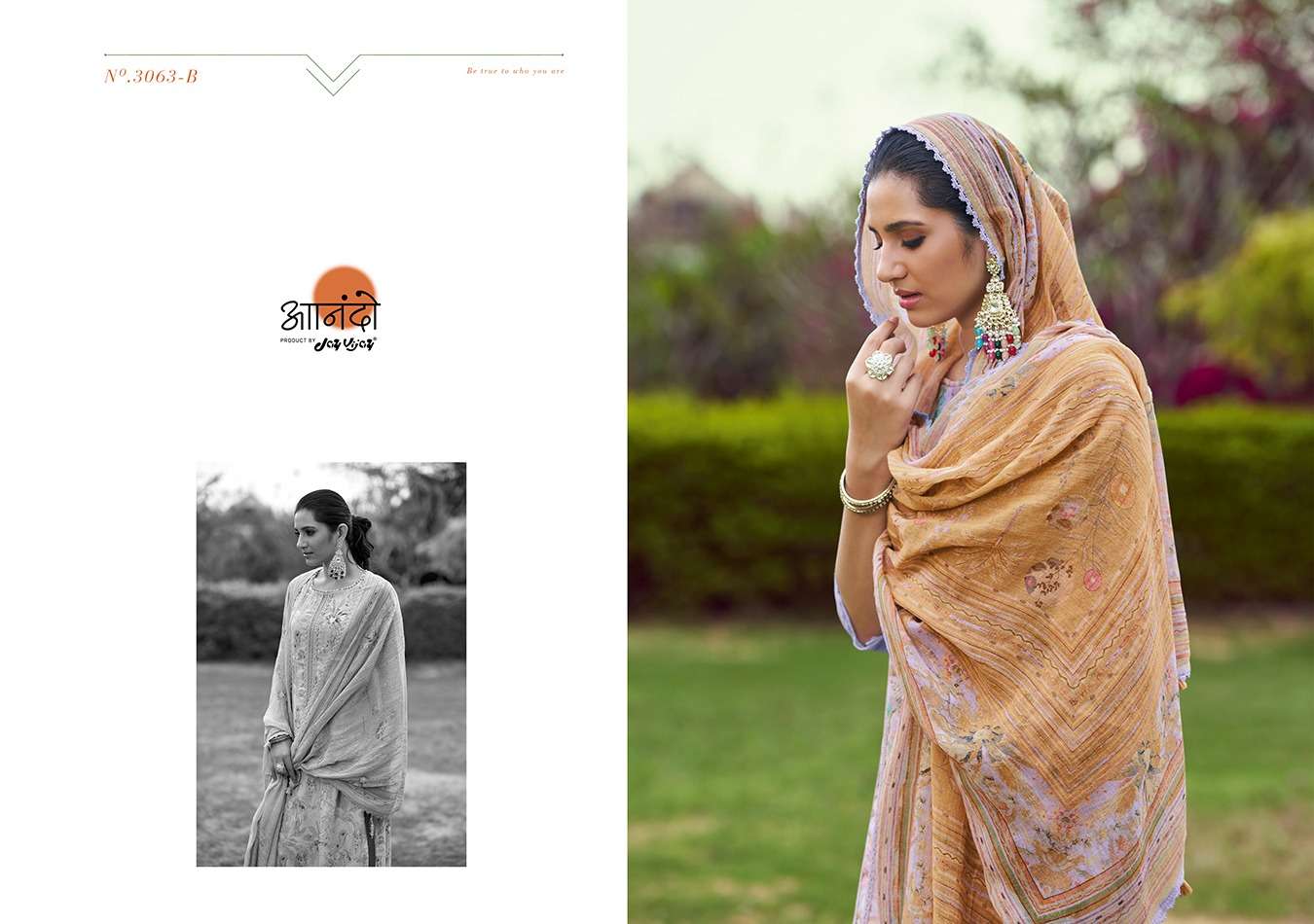 feronia 3063 series by anando stylish designer top bottom with dupatta catalogue manufacturer surat