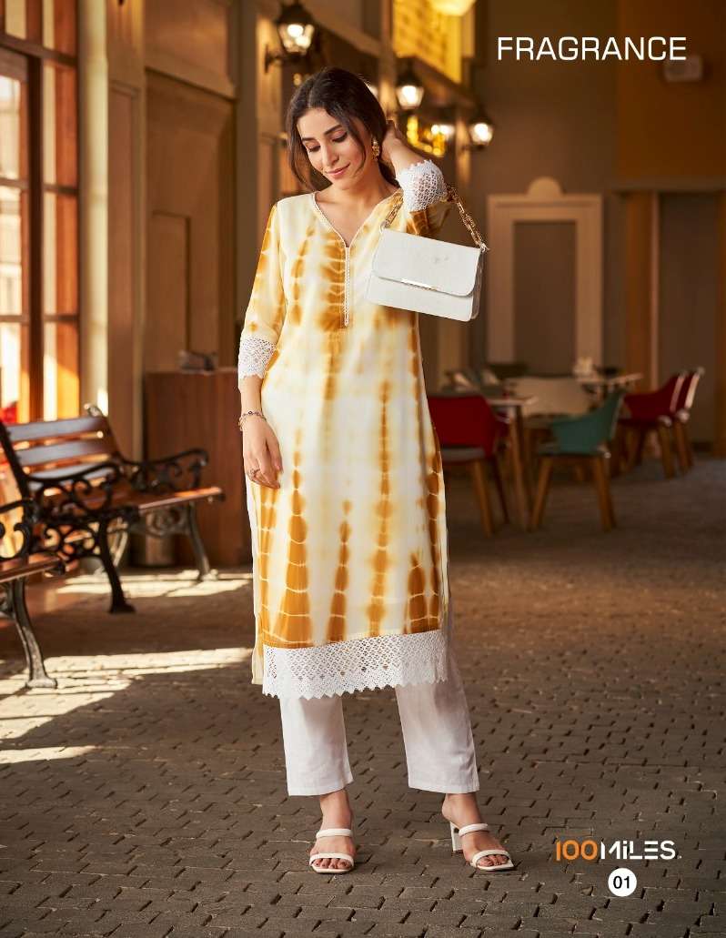 fragrance by 100 miles premium georgette pakistani style kurtis catalogue online market surat 
