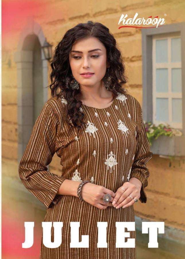 juliet by kalaroop trendy designer kurtis catalogue wholesale price surat 