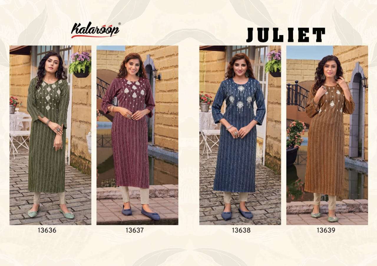juliet by kalaroop trendy designer kurtis catalogue wholesale price surat 