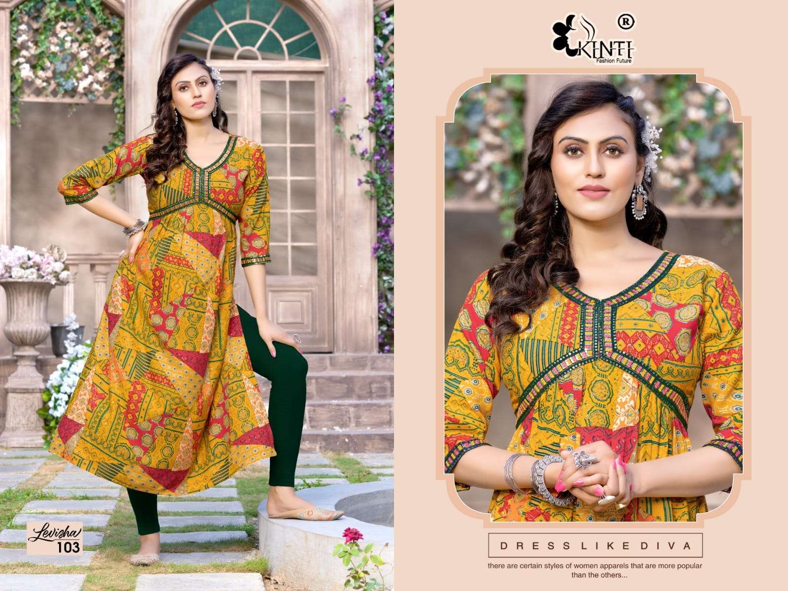 levisha by kinti fashion aliya cut latest designer kurtis catalogue wholesale price surat 