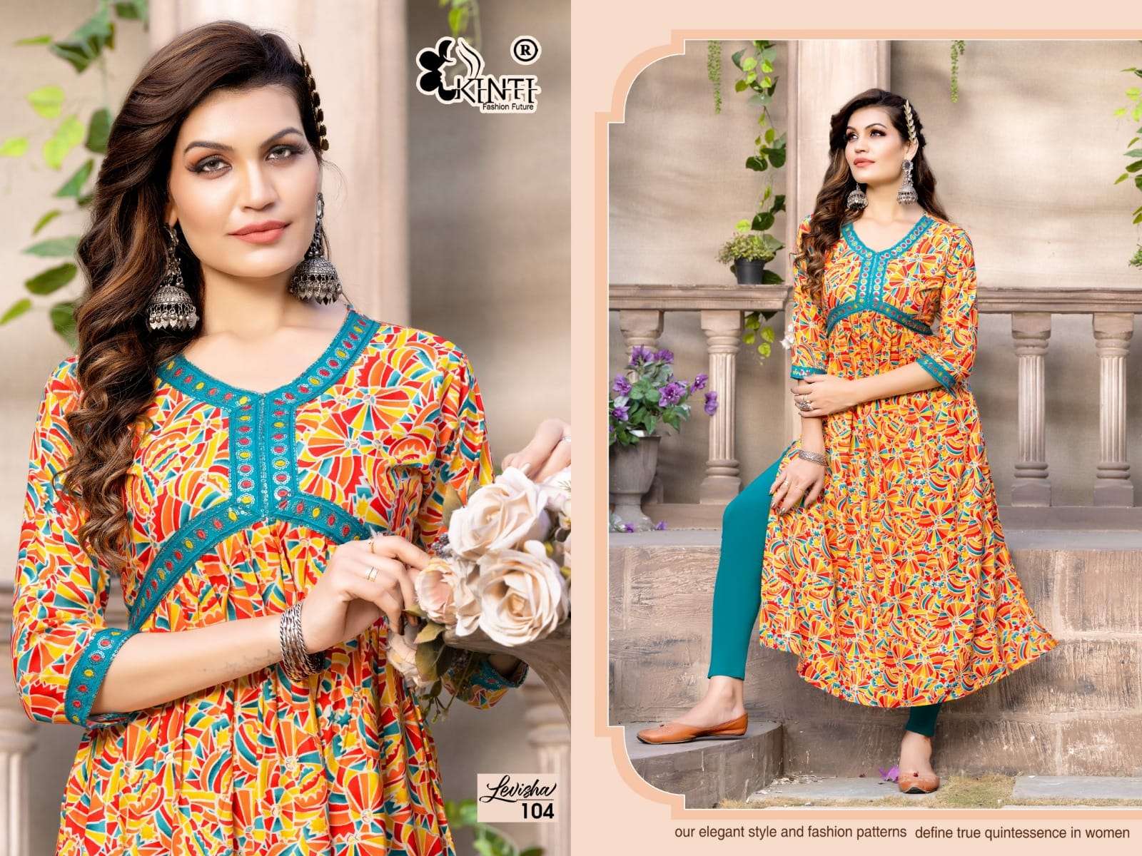 levisha by kinti fashion aliya cut latest designer kurtis catalogue wholesale price surat 