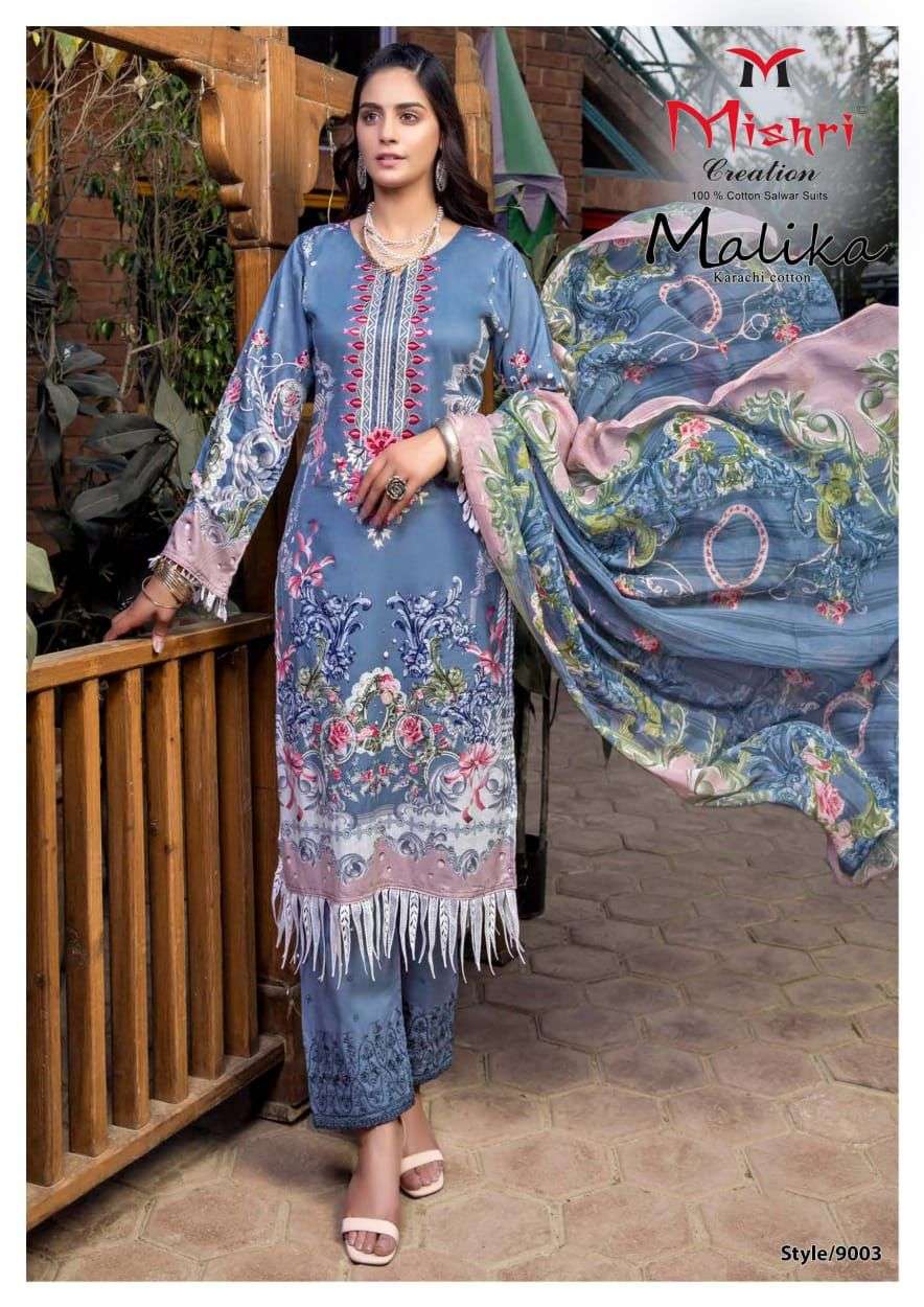 malika vol-9 by mishri creation karachi style designer pakistani salwar suits catalogue design 2023