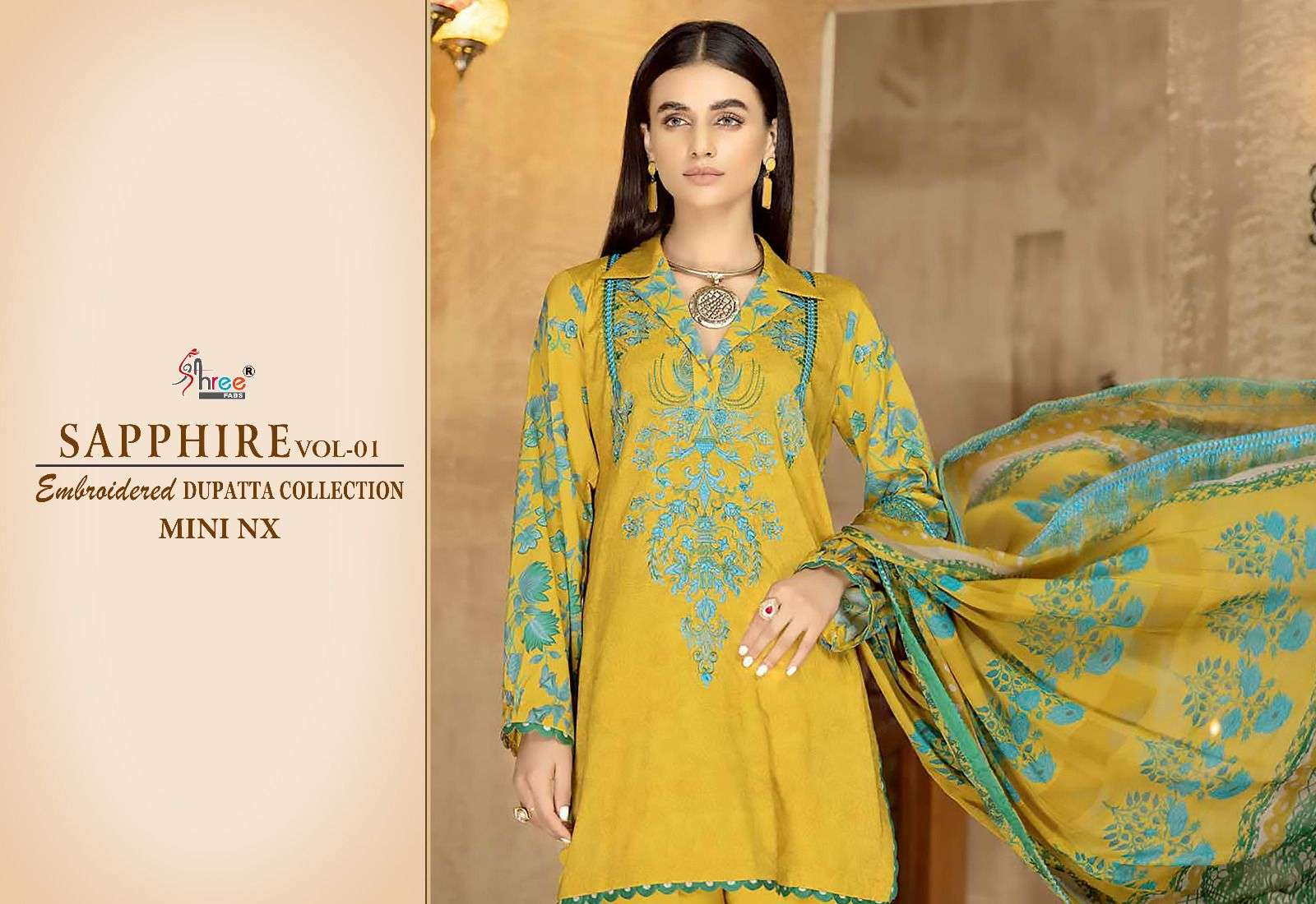 sapphire vol-1 mini nx by shree fab pakistani salwar suits catalogue collection 2023
