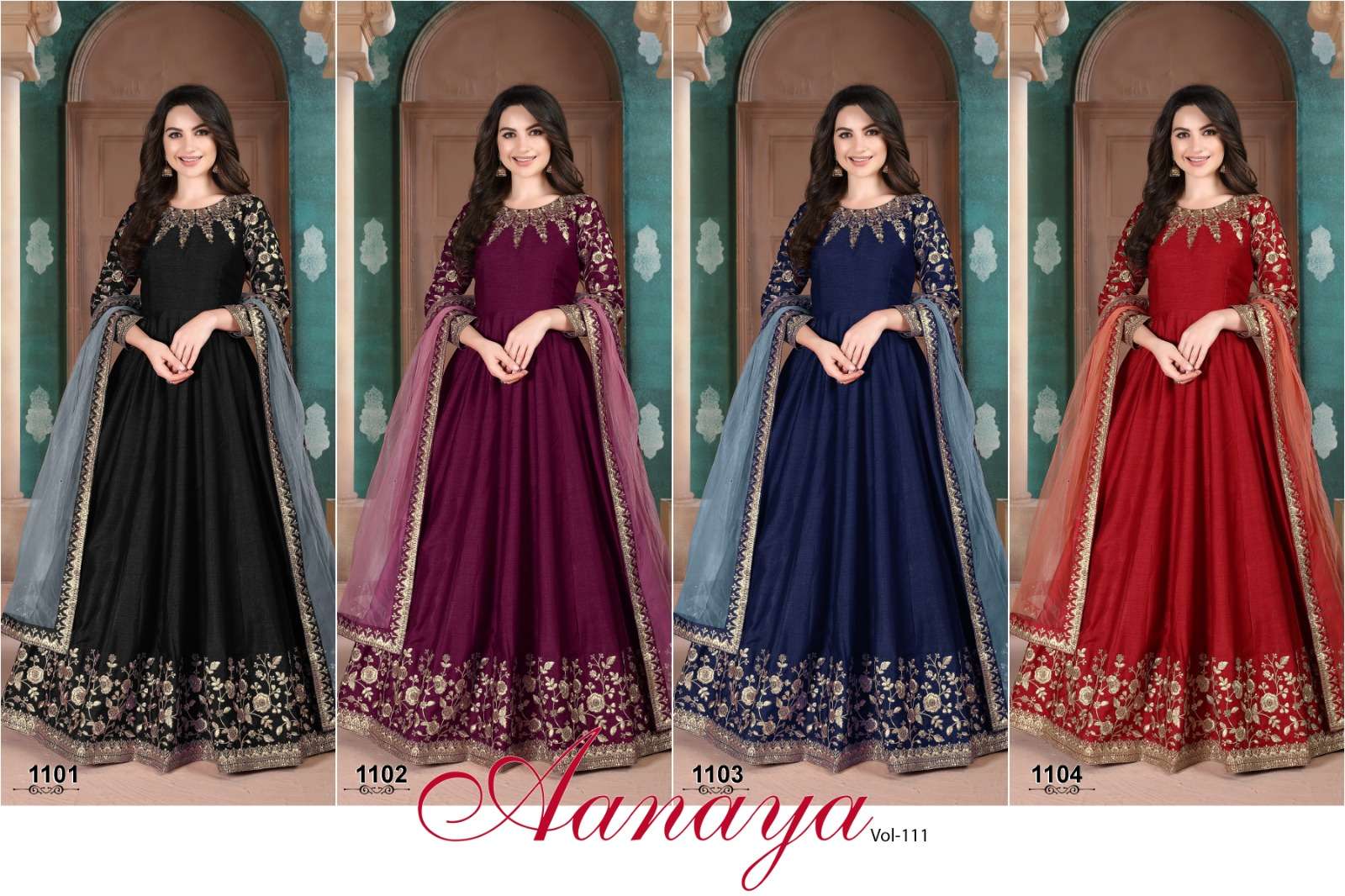 aanaya vol-111 by twisha stylish look designer dress catalogue online market surat