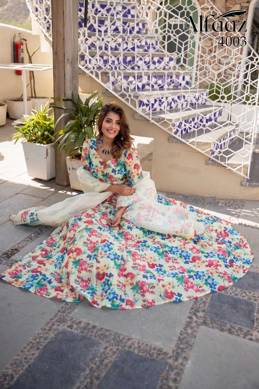 alfaaz vol-4 by alfaaz party wear designer lehenga choli latest catalogue manufacturer surat