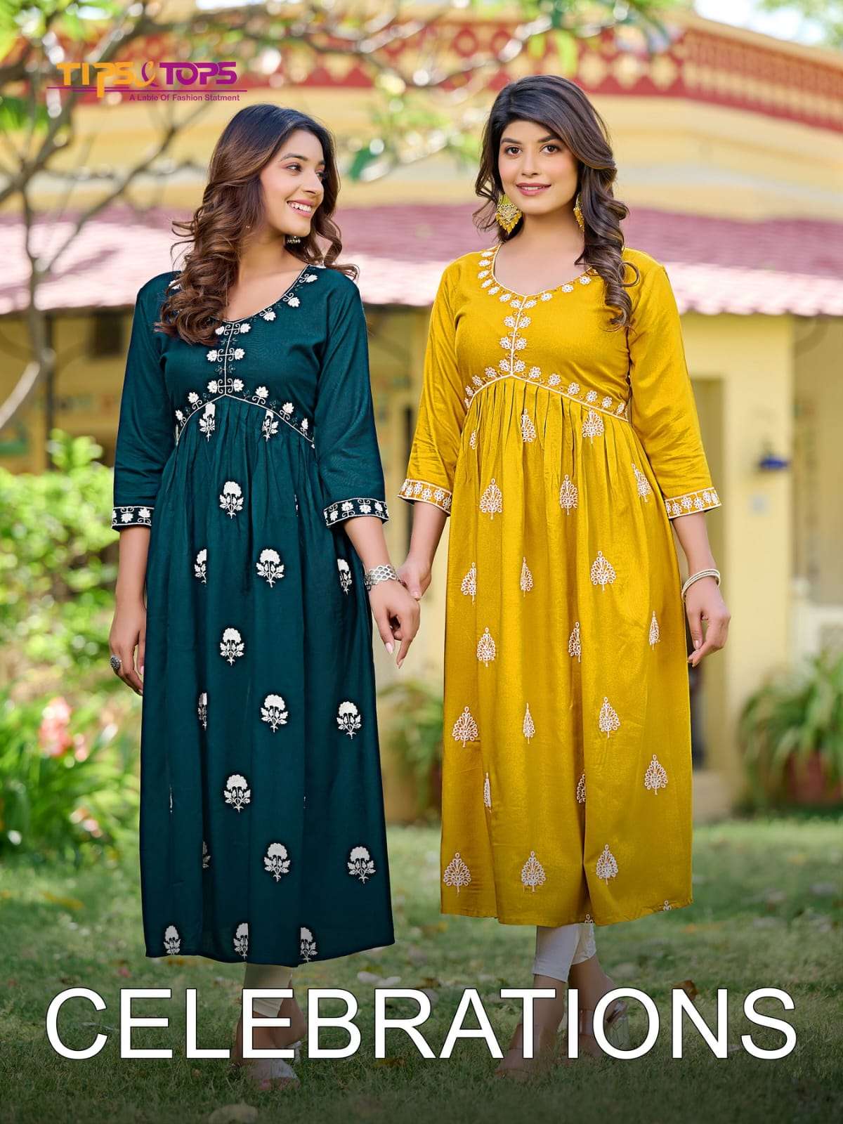 celebrations by tips and tops fancy alia style designer kurtis catalogue design 2023