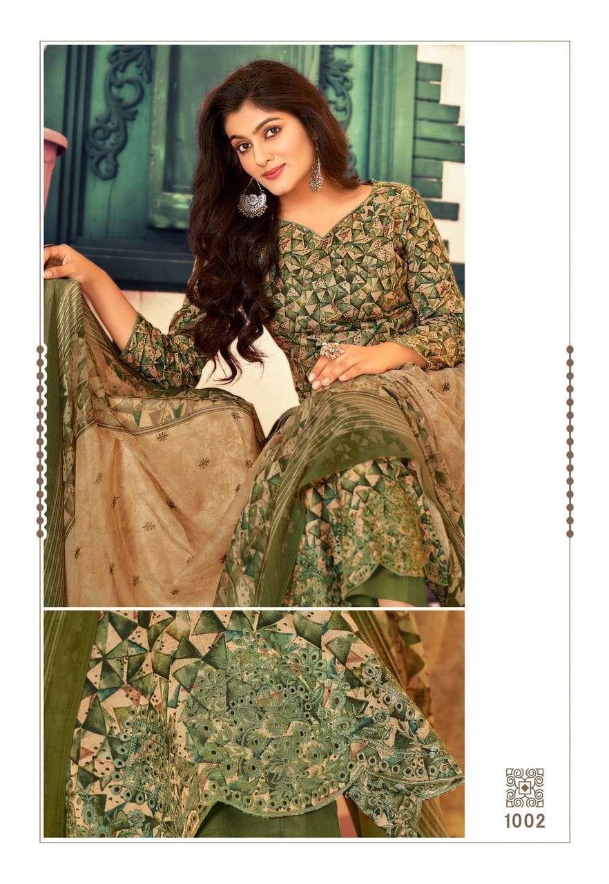 delisha by kavyakala couture digital printed designer dress material catalogue design 2023 