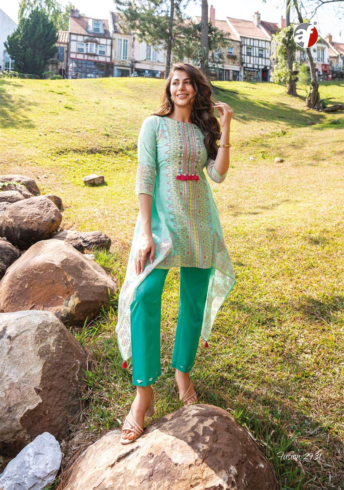 fusion vol-2 by anju fabrics mal cotton designer cord-set collection wholesale price surat