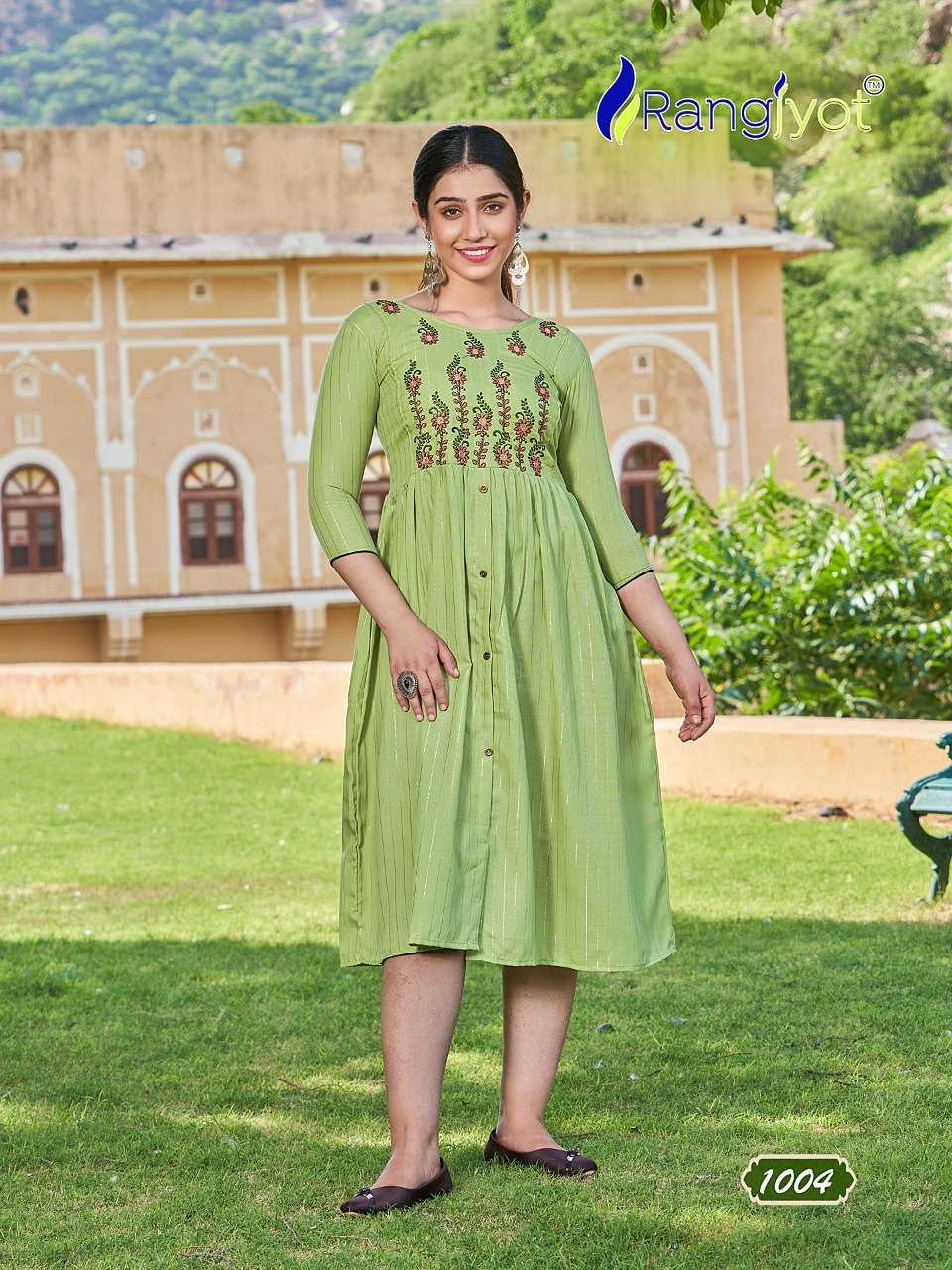 greciya by rangjyot fancy look designer kurtis latest catalogue surat 