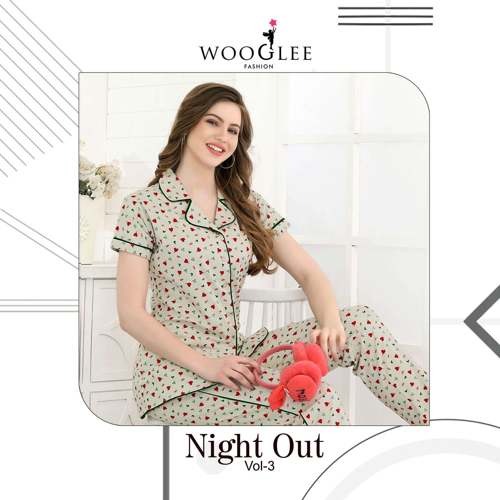 night out vol-3 by wooglee fashion fancy designer night wear dress latest catalogue surat