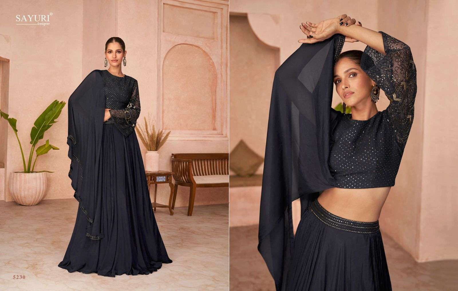 Black Georgette Gown Style Salwar Kameez | Designer gowns, Party wear gown,  Long sleeve print dress