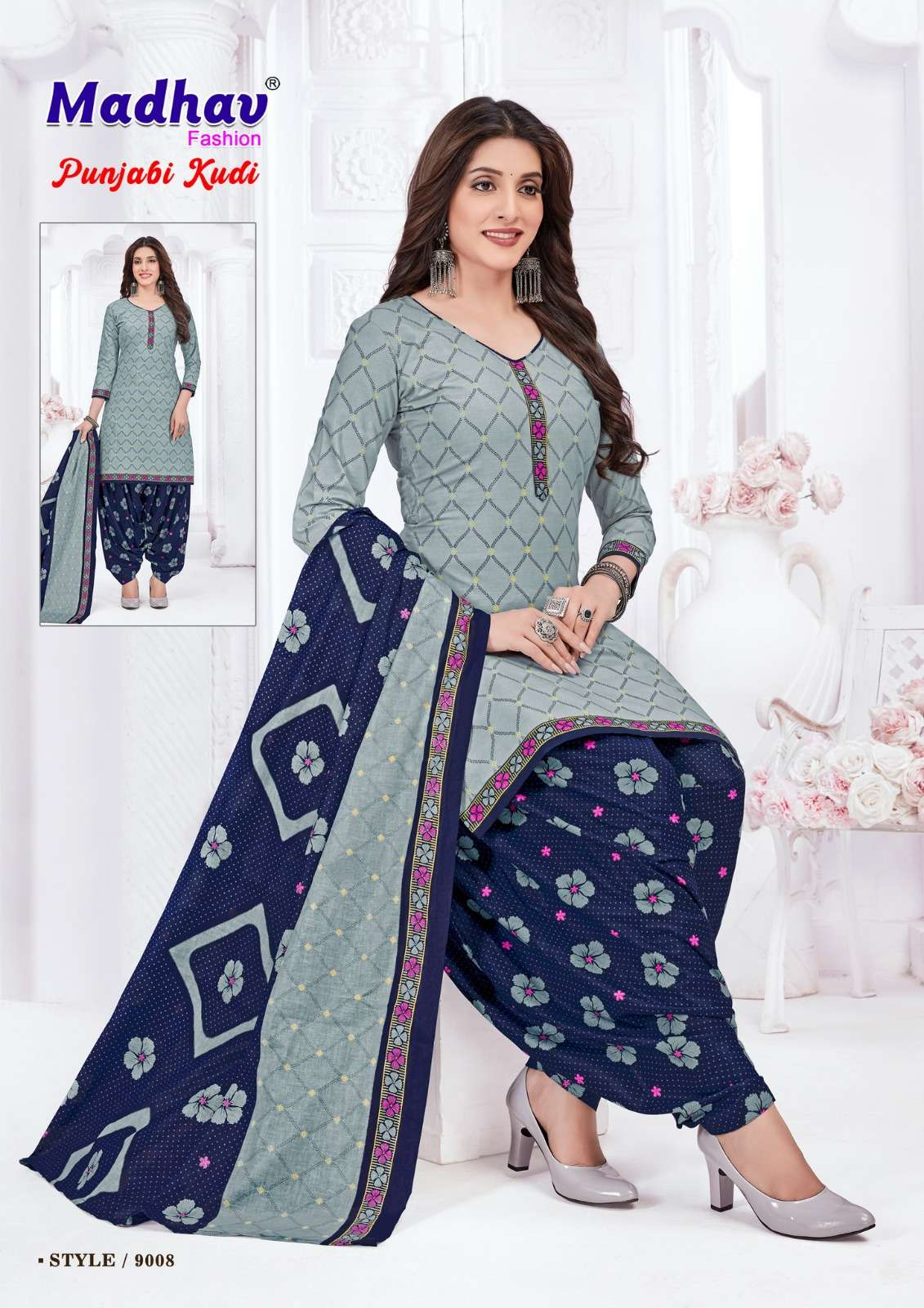 punjabi kudi vol-9 by madhav fashion pure cotton designer dress material catalogue wholesale supplier surat 