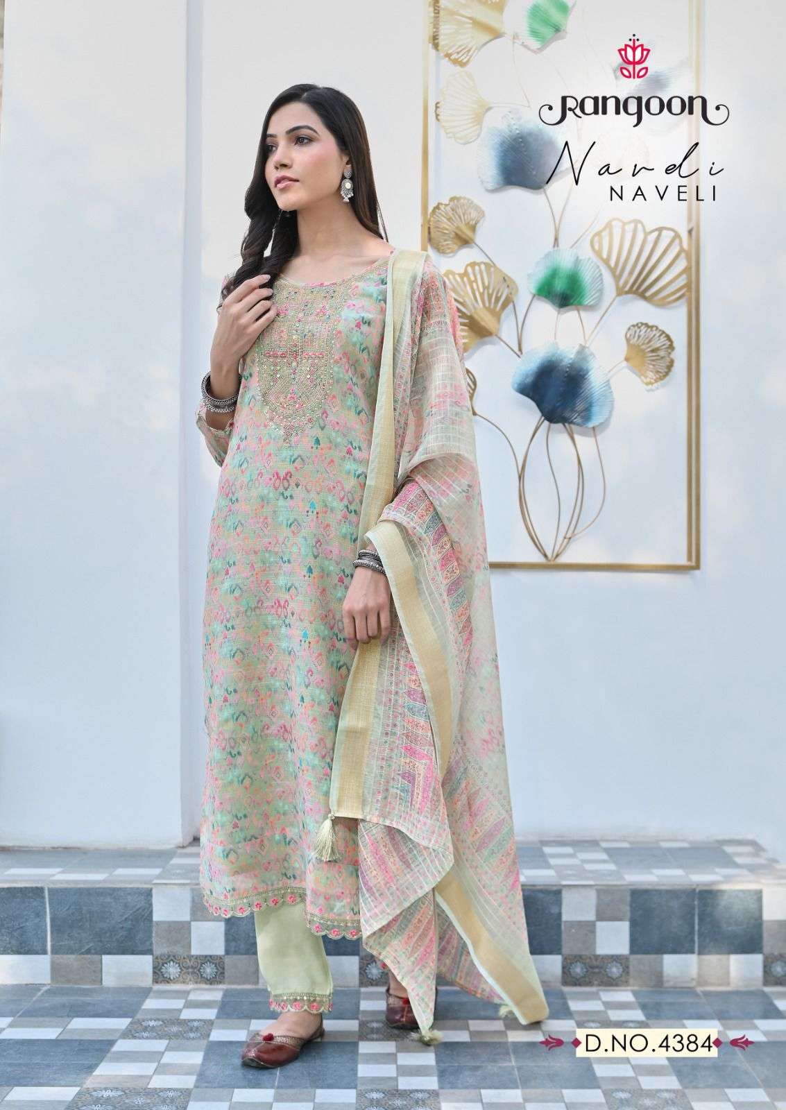 rangoon nandi naveli 4181-4184 series designer stich linen salwar kameez catalogue set to set rate wholesaler 