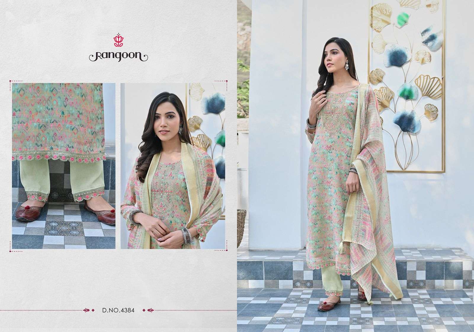 rangoon nandi naveli 4181-4184 series designer stich linen salwar kameez catalogue set to set rate wholesaler 