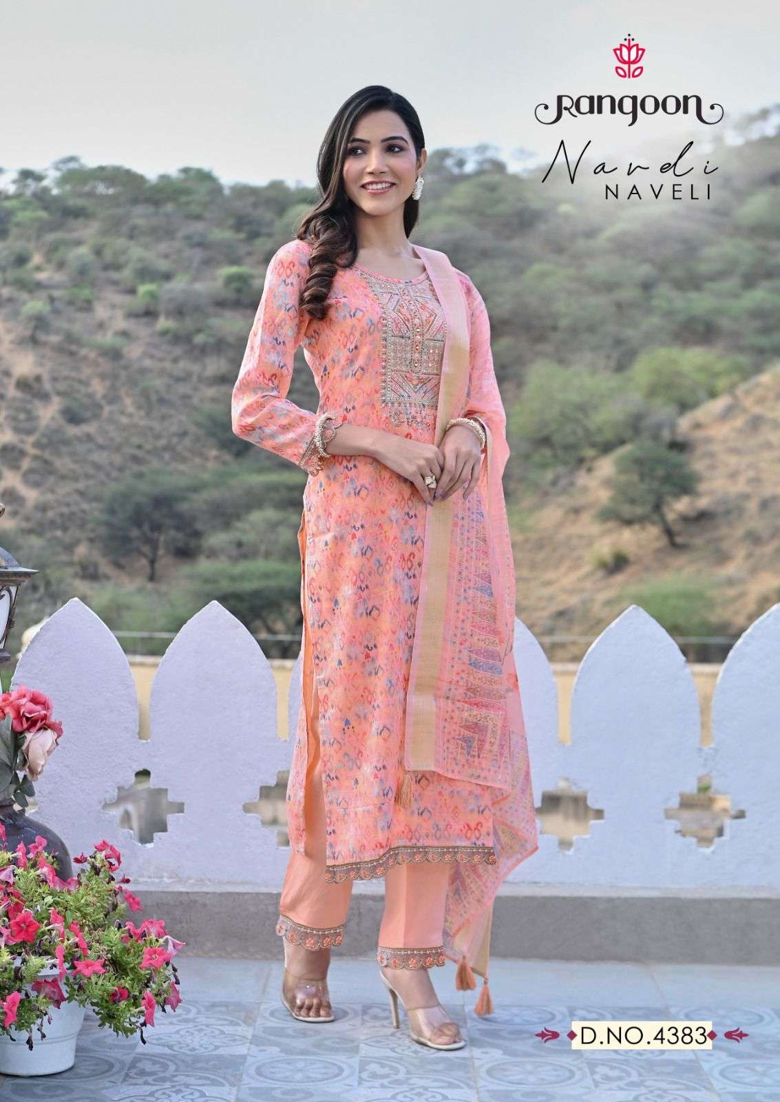 rangoon nandi naveli 4181-4184 series designer stich linen salwar kameez catalogue set to set rate wholesaler 