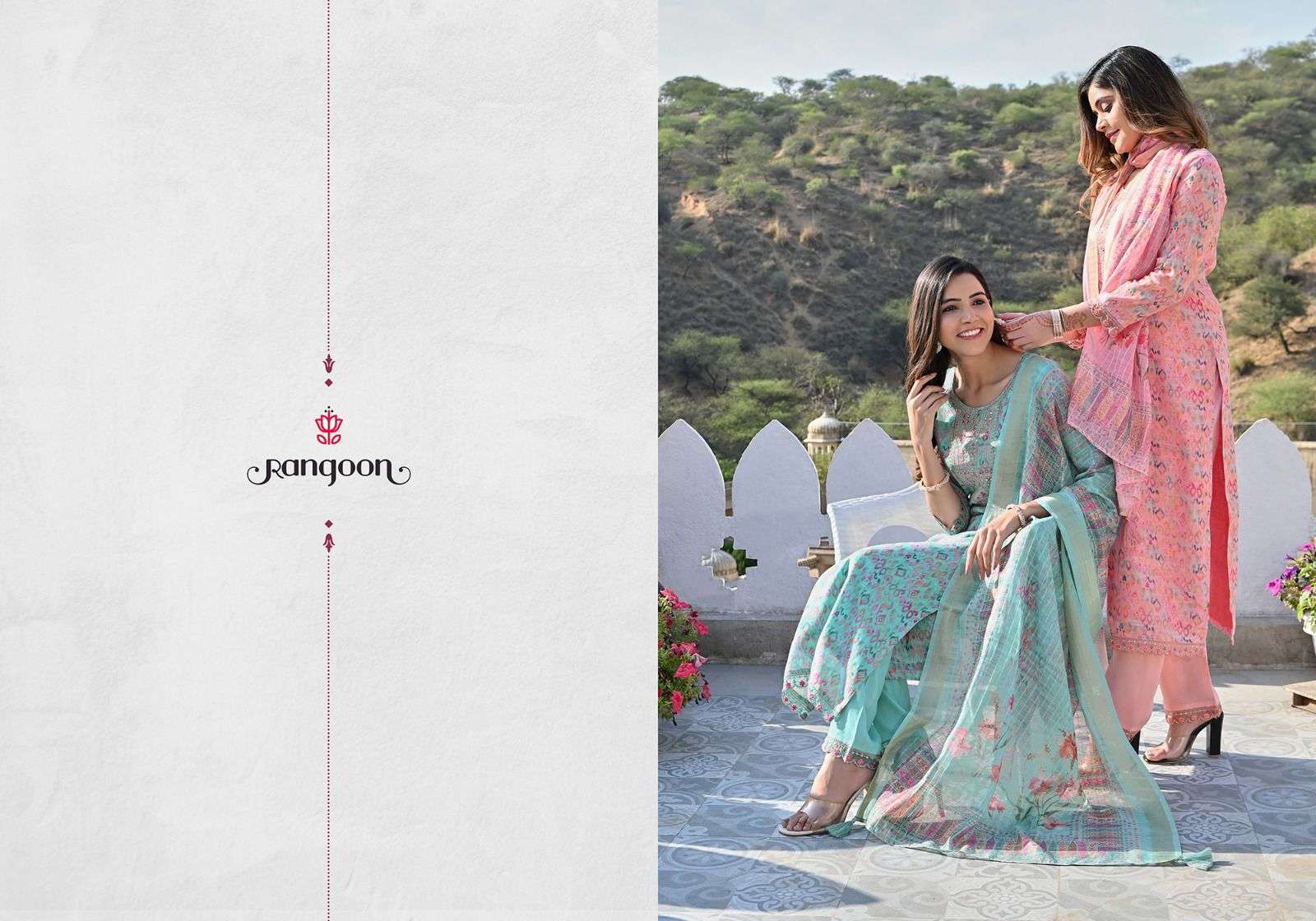 rangoon nandi naveli 4181-4184 series designer stich linen salwar kameez catalogue set to set rate wholesaler 